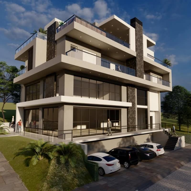 Edifício comercial e residencial contemporâneo em Serafina Corrêa
